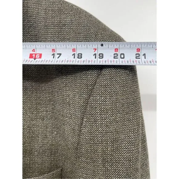 Calvin Klein Blazer Sport Coat Suit Jacket Men Size 48 L‎ Brown Tweed Wool